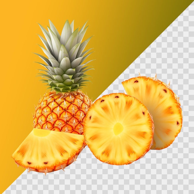 Pineapple isolated on transparent background