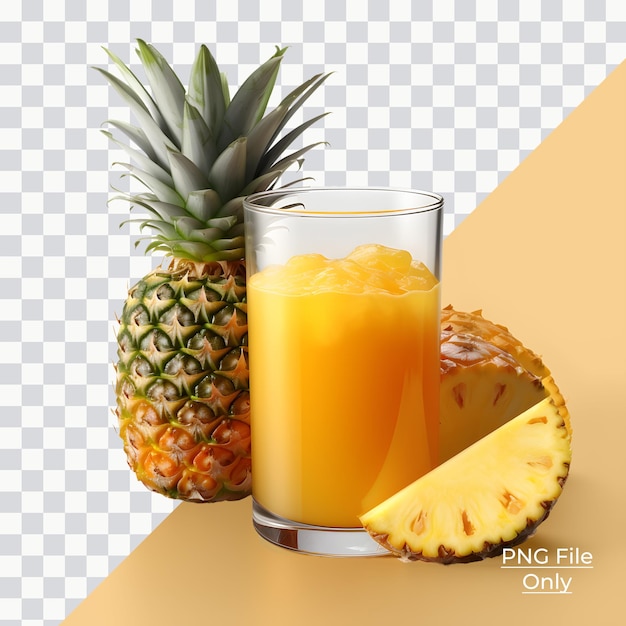 Pineapple juice soft smooth lighting only png premium psd