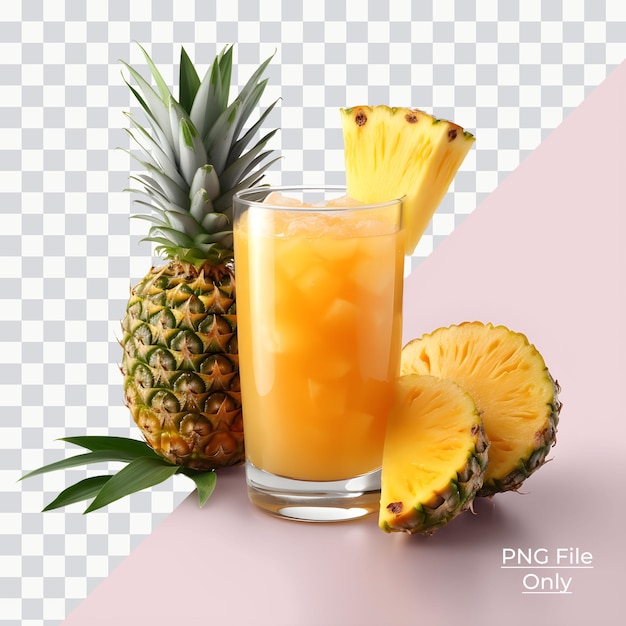 Pineapple juice soft smooth lighting only png premium psd