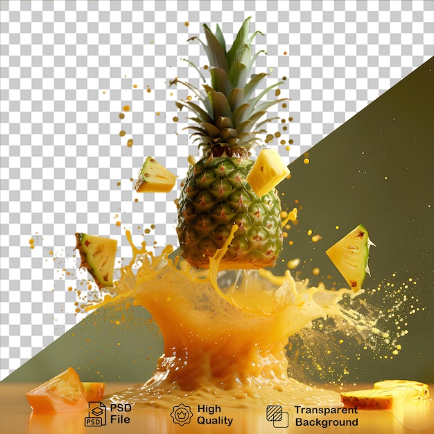 pineapple tropical fruit isolated on transparent background include png file