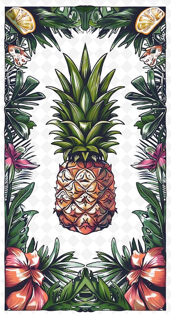 pineapple with a pineapple on it