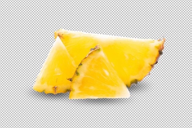 pineapple with slices isolated