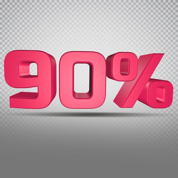 Pink 90 Percent 3d Rendering