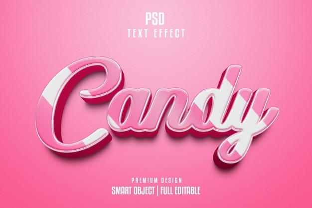 Pink background with Candy text effect