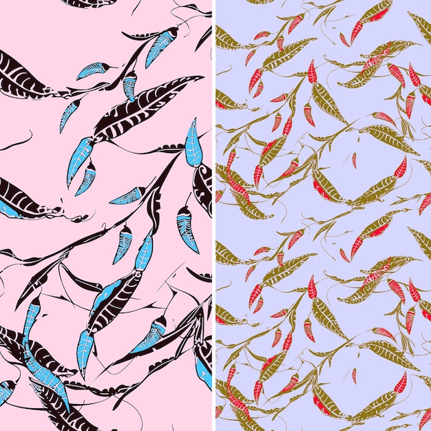 a pink background with fish in the middle