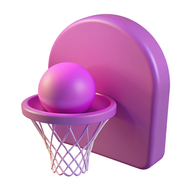 a pink ball is in a pink basket