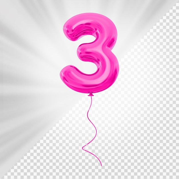 Pink Balloon Number 3