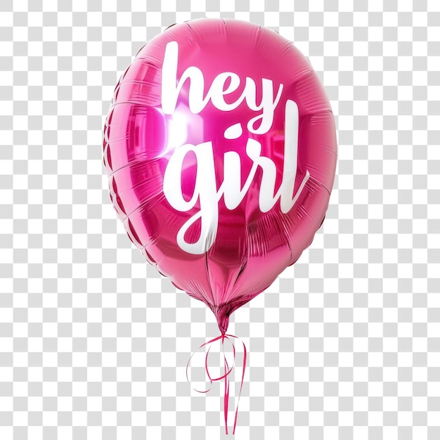 Pink balloon with 39Hey Girl39