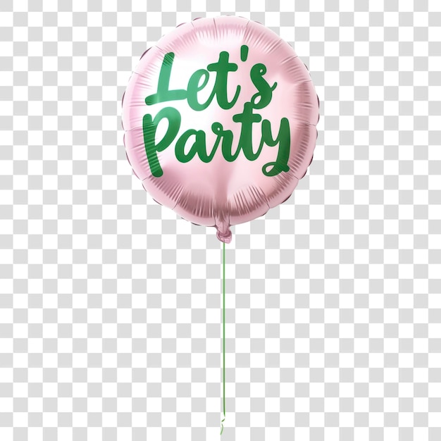 Pink balloon with party text