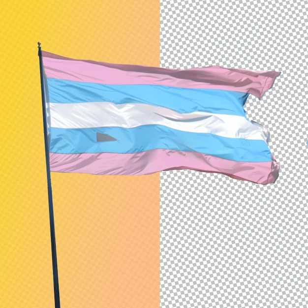 PSD a pink and blue flag is flying in front of a yellow and orange background