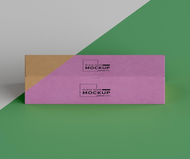 Pink box on green background