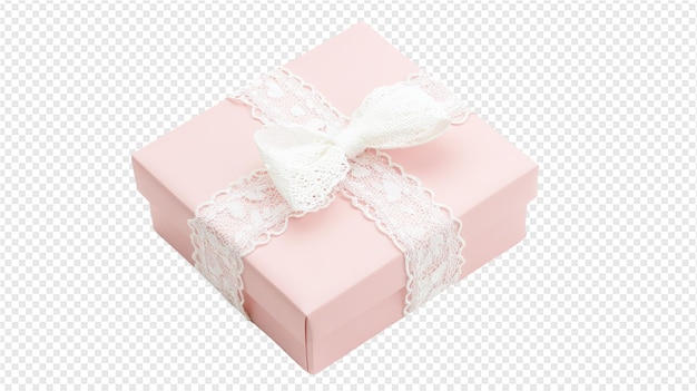 PSD pink box with a bow on it