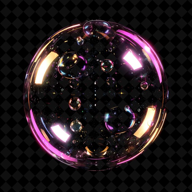 PSD a pink bubble with the word bubble on it