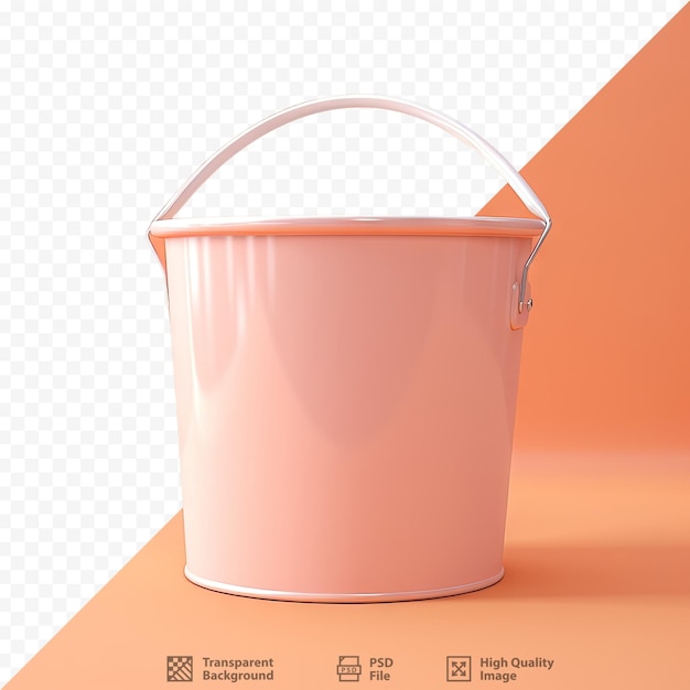 a pink bucket with a handle that says " reusa " on it.