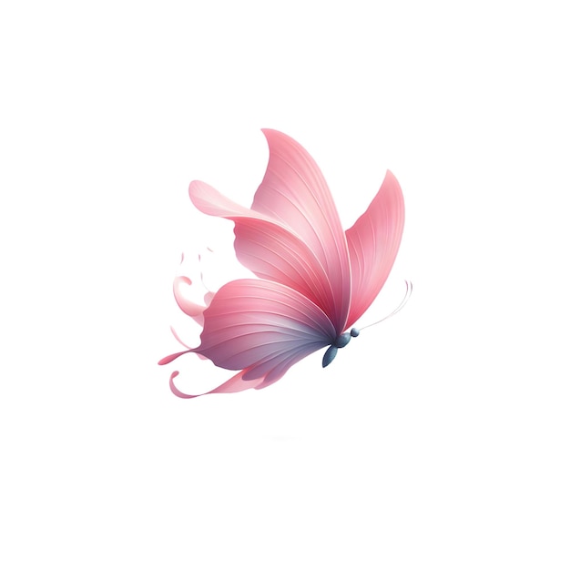 Pink Butterfly in midflight vector Sublimation Clipart