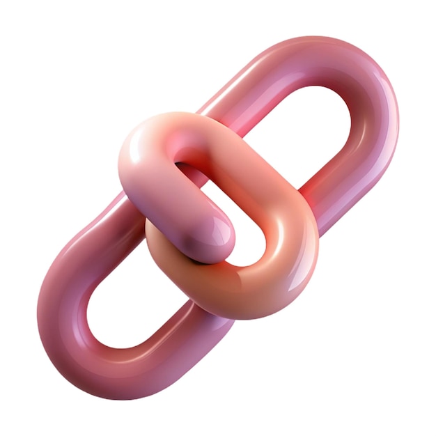 a pink chain with a red circle around it