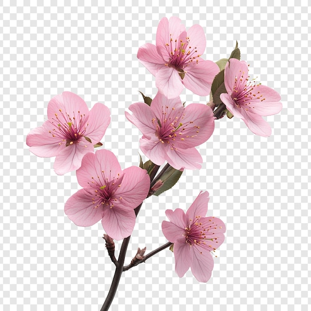 PSD pink cherry blossom branch