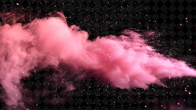 PSD a pink cloud with black and pink smoke and a black background with a black background