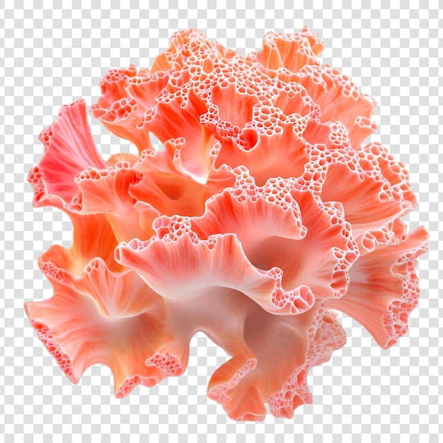 PSD pink coral on a transparent background