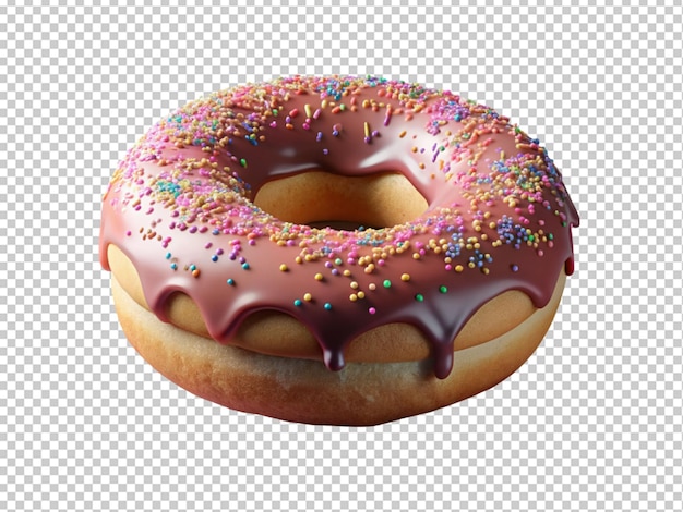 pink donut with sprinkles