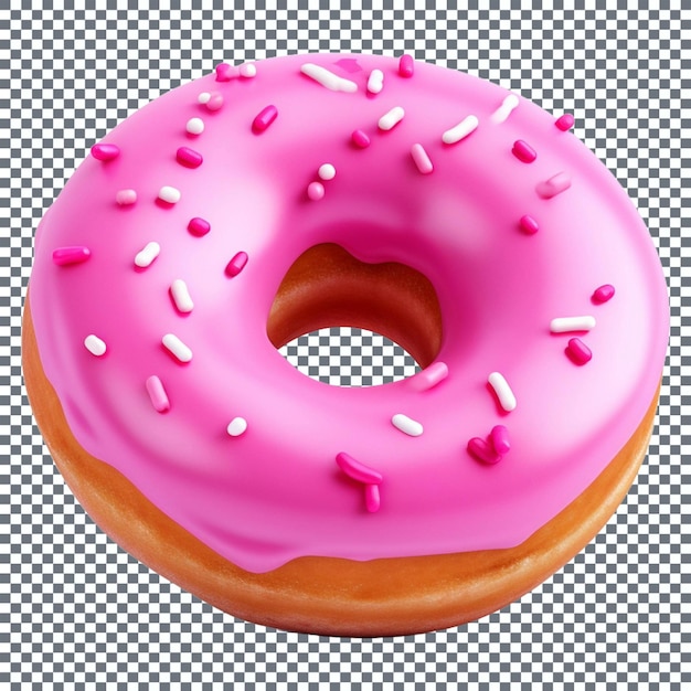 pink donut with sprinkles