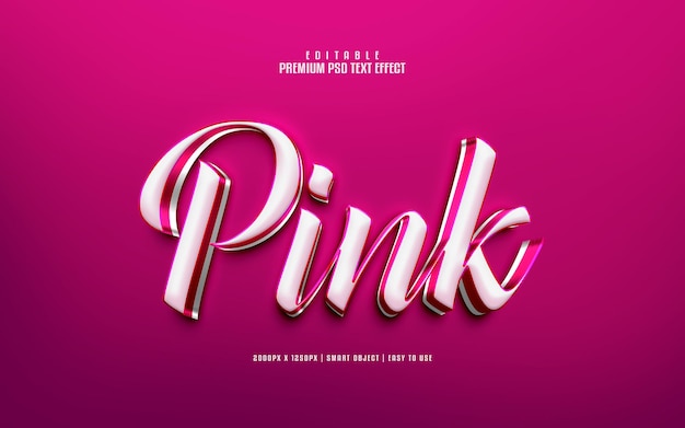 Pink editable premium psd text effect