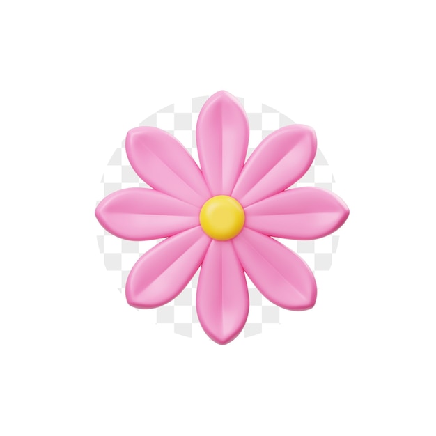 Pink Flower 3D Illustration