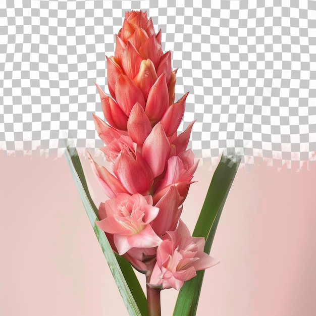 a pink flower with a pink background with a white background