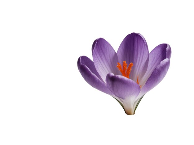 Pink flower with pink petals on white background