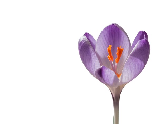 Pink flower with pink petals on white background