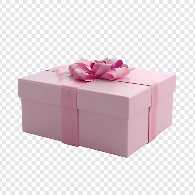 PSD pink gift box with bow