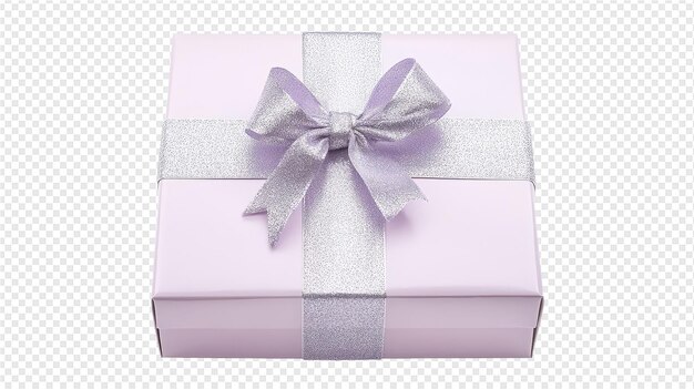 a pink gift box with a ribbon tied around it