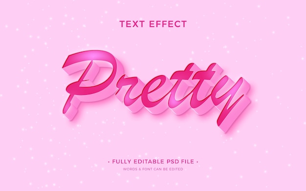 Pink girly text effect