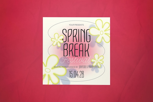 Pink Gradient Spring Break Festival Instagram Post