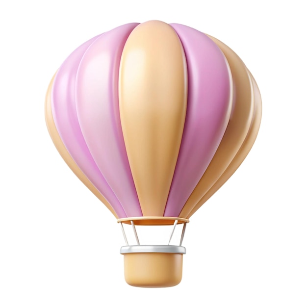 PSD a pink hot air balloon with a pink cover and a purple cover