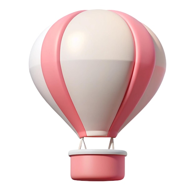 PSD a pink hot air balloon with a pink stripe