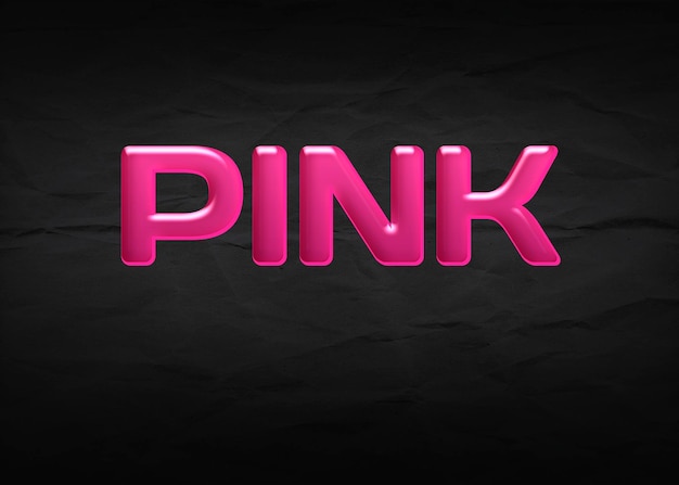 Pink Inflated PSD Text Style