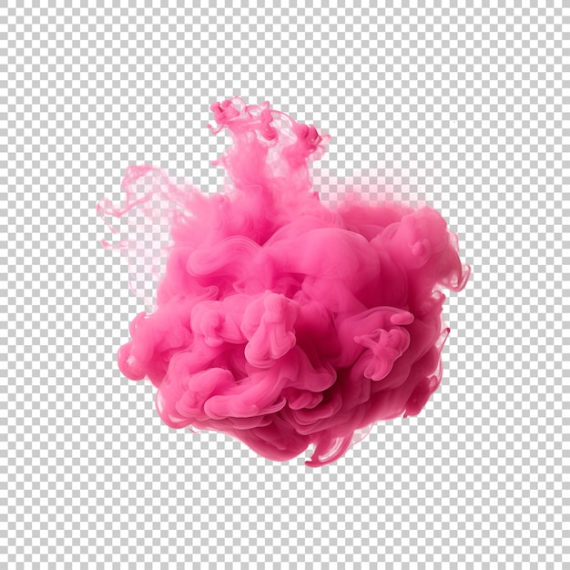 Pink ink splash isolated on transparent background