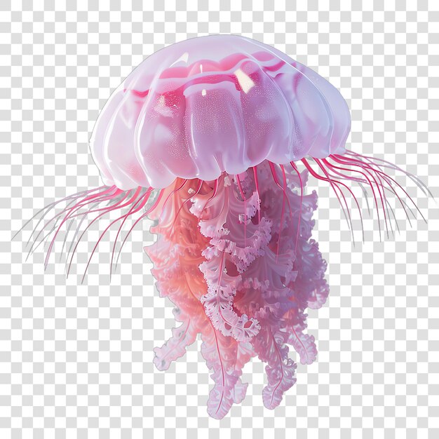 PSD pink jellyfish realistic