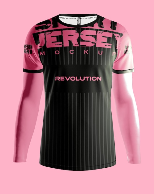 pink jersey and cuff mockup