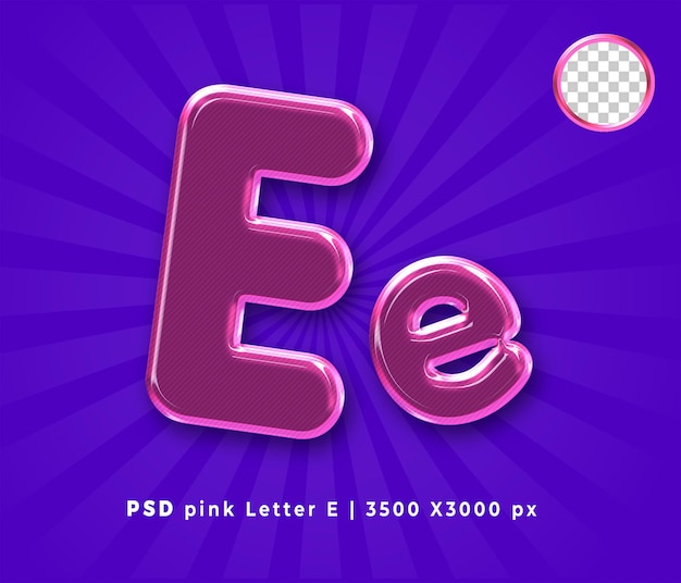 Pink Letters E