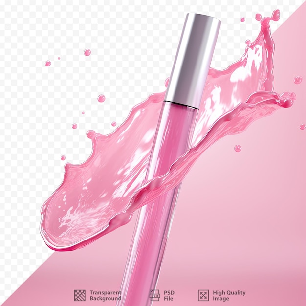 PSD a pink lipstick that is on a pink background