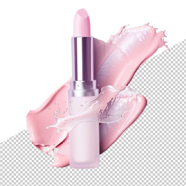 PSD a pink lipstick with a pink lip gloss on the top