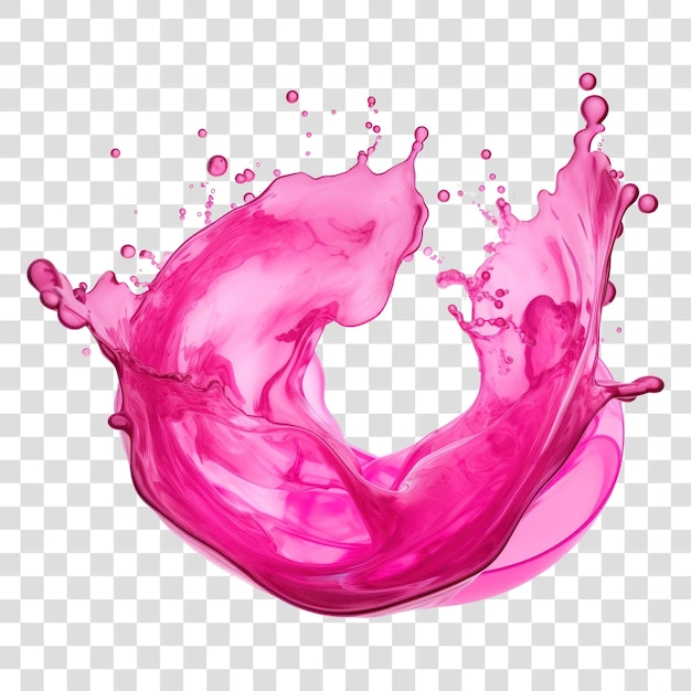 Pink liquid splash art graphics beverage