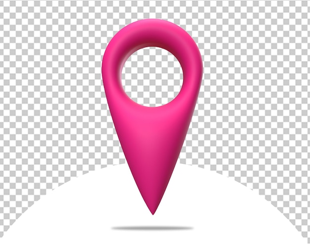 pink location map 3d pin gps