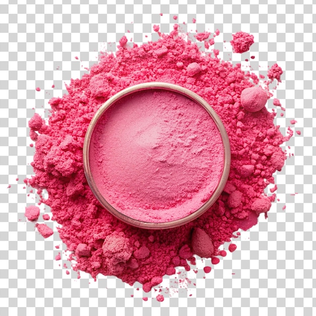 PSD pink make up powder isolated on transparent background