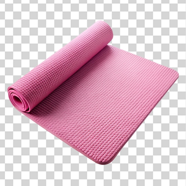 PSD pink mat isolated on transparent background