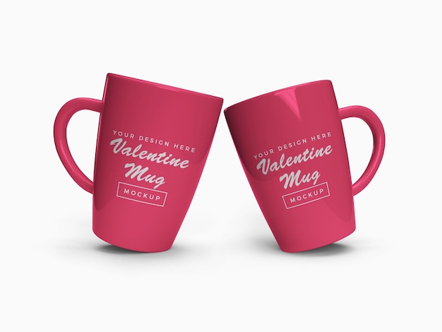 Pink Mug Mockup Isolated