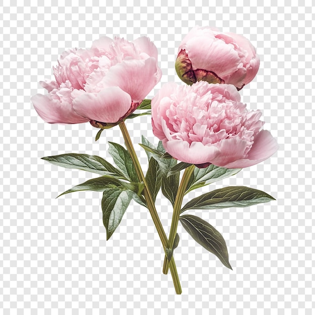 PSD pink peonies bouquet