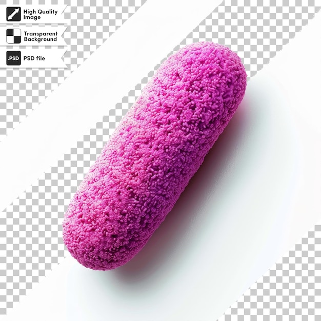 PSD a pink pill bottle with a pink object on it